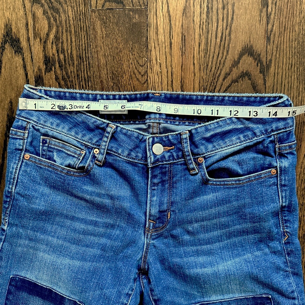 Gap‎ Always Skinny Jeans Size 28R Patchwork Distressed Denim Mid Rise Stretch - Picture 7 of 9